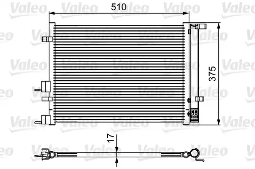 кондензатор, климатизация VALEO 814435