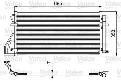 кондензатор, климатизация VALEO 814488