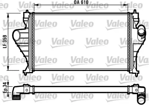интеркулер (охладител за въздуха на турбината) VALEO 816918