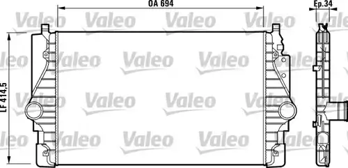интеркулер (охладител за въздуха на турбината) VALEO 817372