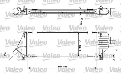 интеркулер (охладител за въздуха на турбината) VALEO 817640