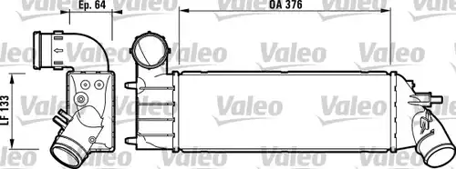 интеркулер (охладител за въздуха на турбината) VALEO 817650