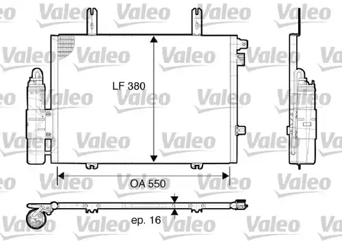 кондензатор, климатизация VALEO 817662