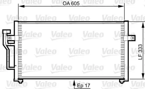 кондензатор, климатизация VALEO 817789