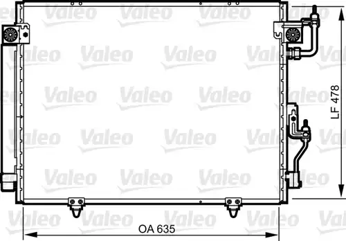 кондензатор, климатизация VALEO 817790