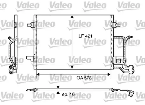 кондензатор, климатизация VALEO 817840