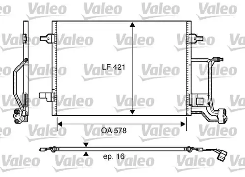 кондензатор, климатизация VALEO 817997