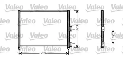 кондензатор, климатизация VALEO 818020