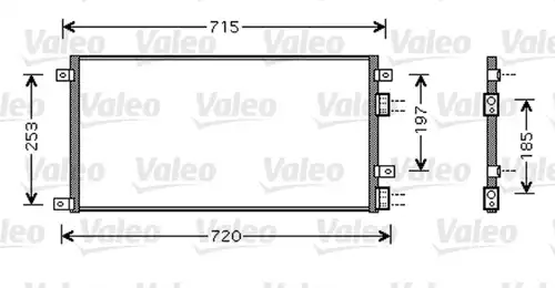 кондензатор, климатизация VALEO 818037