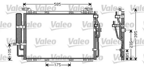 кондензатор, климатизация VALEO 818075
