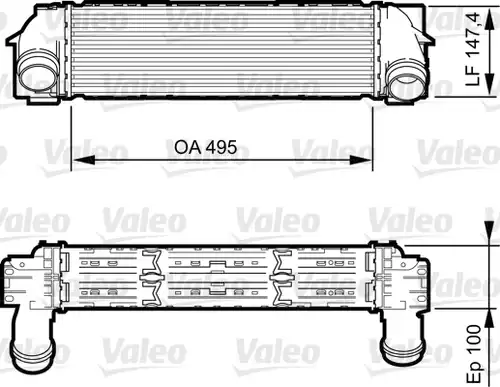 интеркулер (охладител за въздуха на турбината) VALEO 818253