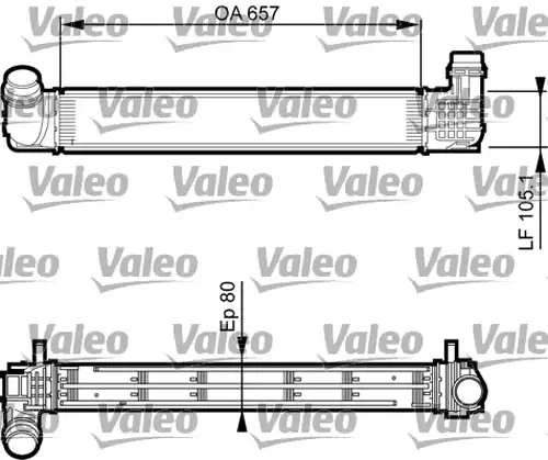 интеркулер (охладител за въздуха на турбината) VALEO 818270