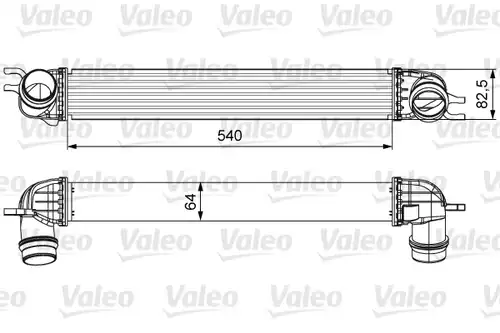 интеркулер (охладител за въздуха на турбината) VALEO 818605