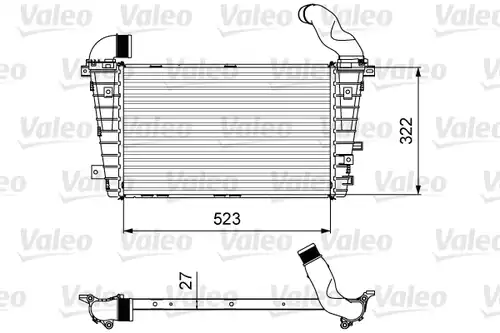 интеркулер (охладител за въздуха на турбината) VALEO 818615
