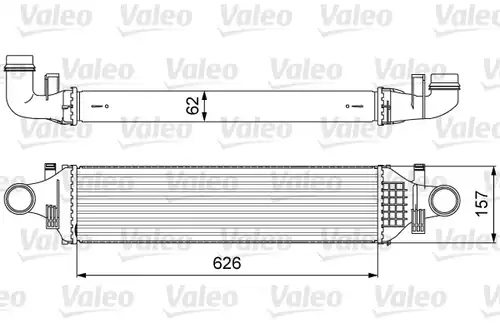 интеркулер (охладител за въздуха на турбината) VALEO 818624