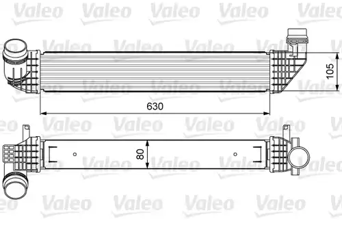 интеркулер (охладител за въздуха на турбината) VALEO 818636