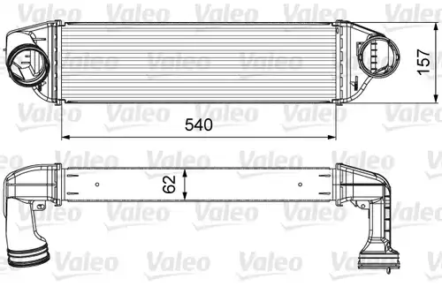 интеркулер (охладител за въздуха на турбината) VALEO 818642