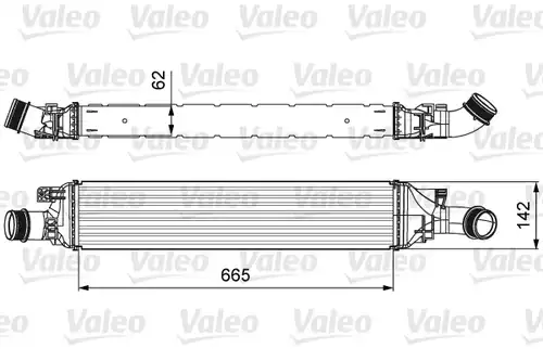 интеркулер (охладител за въздуха на турбината) VALEO 818643