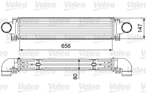 интеркулер (охладител за въздуха на турбината) VALEO 818646