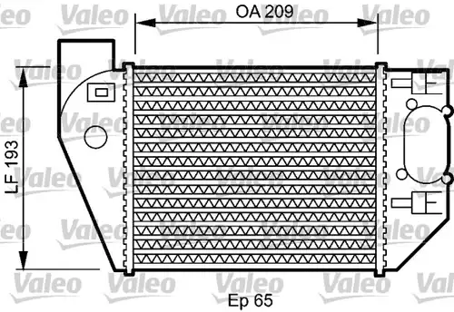 интеркулер (охладител за въздуха на турбината) VALEO 818825