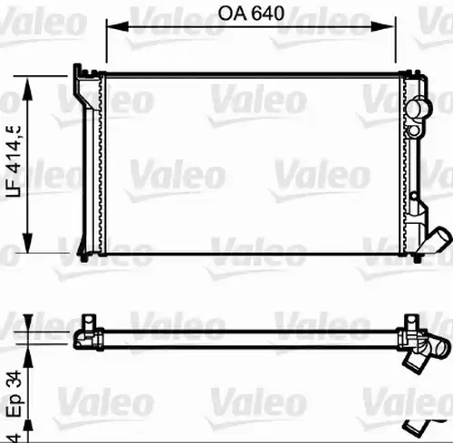 воден радиатор VALEO 819428
