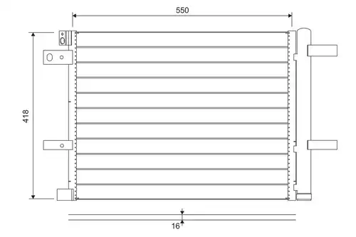 кондензатор, климатизация VALEO 822706