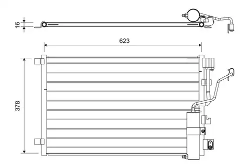 кондензатор, климатизация VALEO 822733