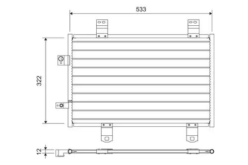 кондензатор, климатизация VALEO 822743