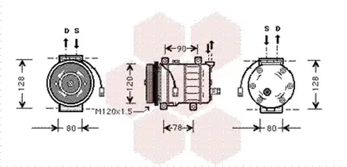 компресор за климатик VAN WEZEL 0100K010