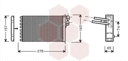 топлообменник, отопление на вътрешното пространство VAN WEZEL 03006156