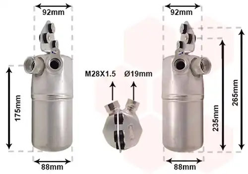 изсушител, климатизация VAN WEZEL 0300D260