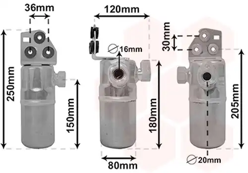 изсушител, климатизация VAN WEZEL 0300D300