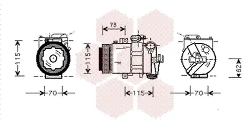 компресор за климатик VAN WEZEL 0300K014