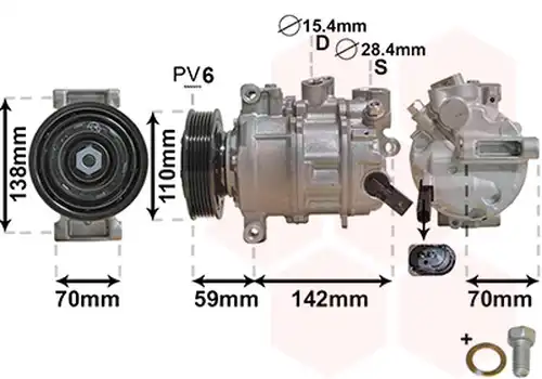 компресор за климатик VAN WEZEL 0300K401