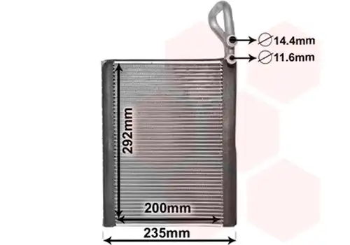 изпарител, климатична система VAN WEZEL 0600V476