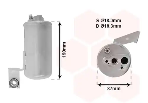 изсушител, климатизация VAN WEZEL 0700D084
