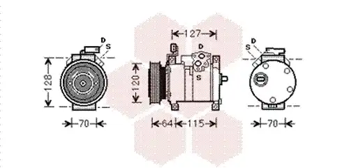 компресор за климатик VAN WEZEL 0700K115