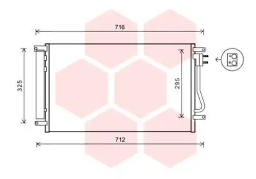 кондензатор, климатизация VAN WEZEL 08005038
