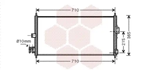 кондензатор, климатизация VAN WEZEL 13005311
