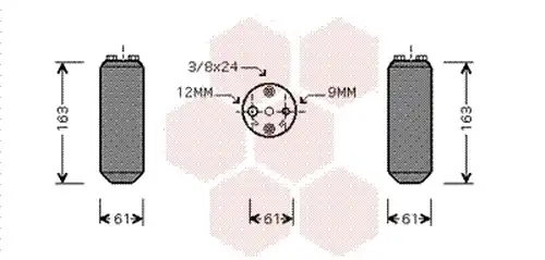 изсушител, климатизация VAN WEZEL 1300D058