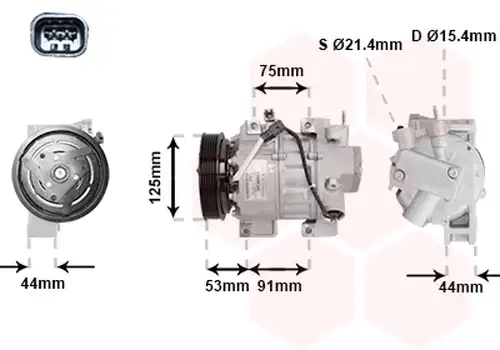 компресор за климатик VAN WEZEL 1300K335