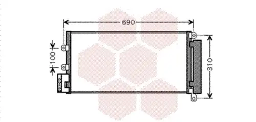 кондензатор, климатизация VAN WEZEL 17005356