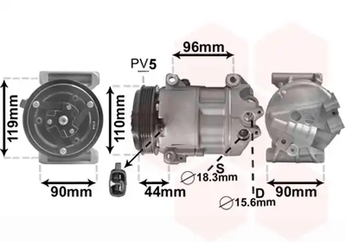компресор за климатик VAN WEZEL 1700K407