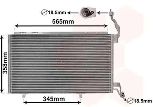 кондензатор, климатизация VAN WEZEL 18005606