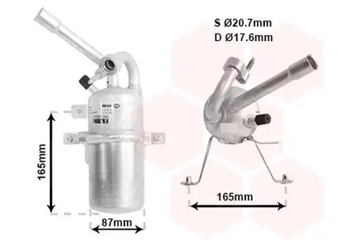 изсушител, климатизация VAN WEZEL 1800D374