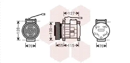 компресор за климатик VAN WEZEL 2100K032