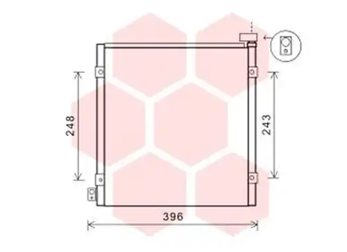 кондензатор, климатизация VAN WEZEL 25005249