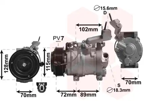 компресор за климатик VAN WEZEL 2500K270