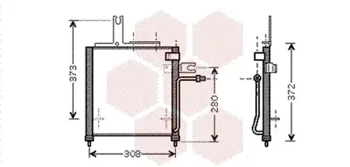 кондензатор, климатизация VAN WEZEL 27005156