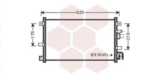 кондензатор, климатизация VAN WEZEL 27005238